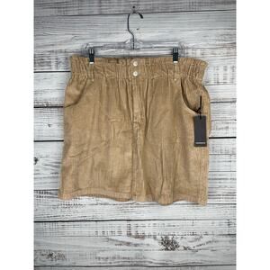 Forever 21 Plus 2X Tan Corduroy Denim Mini Skirt NEW Festival Western Boho Fall